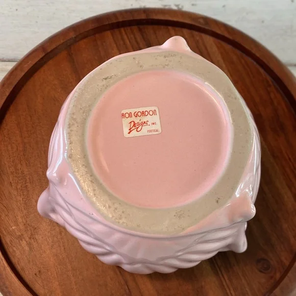 Vintage Ron Gordon Designs Pink Ceramic Art Deco Planter - Picture 7 of 9